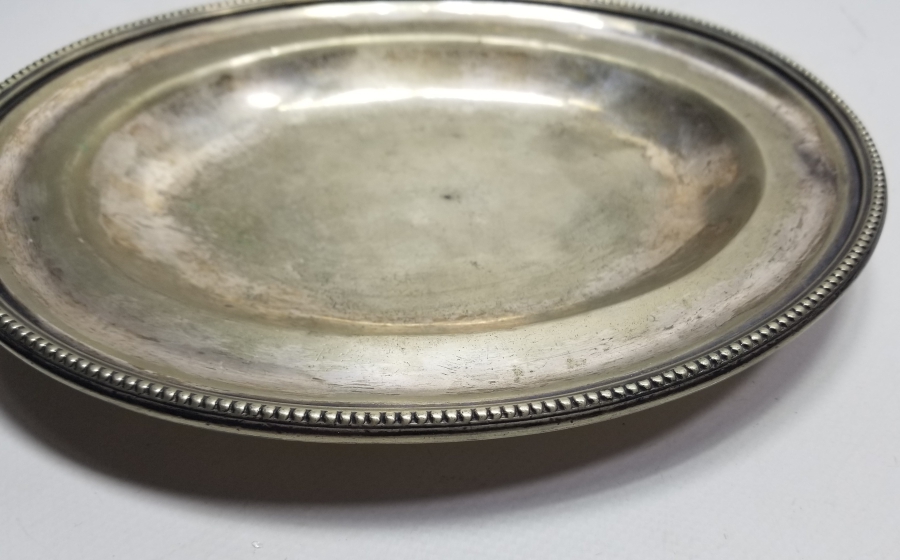 GÜMÜŞ KAPLAMA BÜYÜK BOY OSMANLI DÖNEMİ PERA PALAS SERVİS TABAĞI