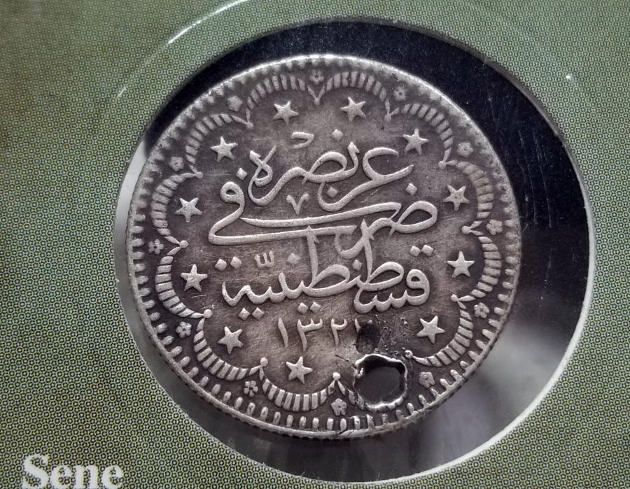 SULTAN MEHMET REŞAD HAN DÖNEMİ GÜMÜŞ 5 KURUŞ MECİDİYE