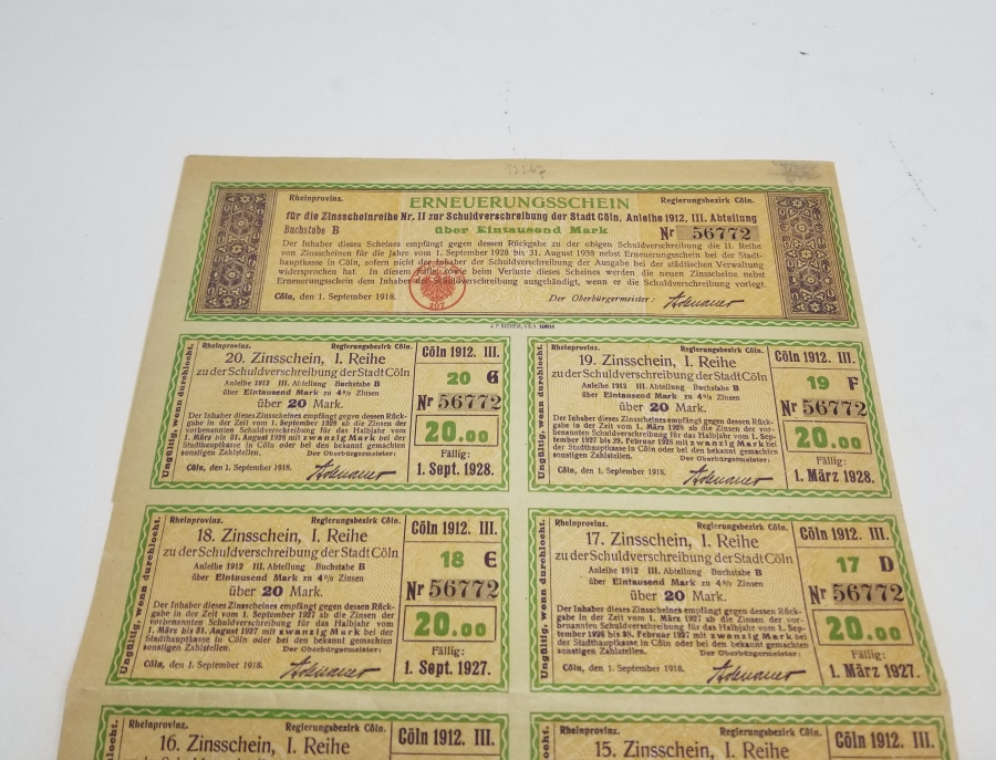 1928 TARİHLİ ALMAN HİSSE SENEDİ