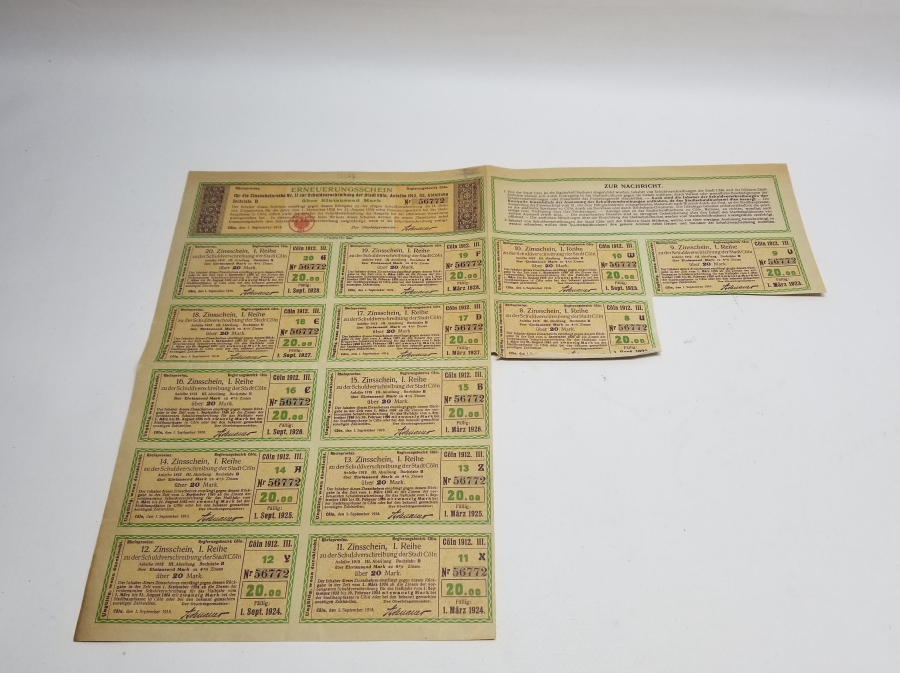 1928 TARİHLİ ALMAN HİSSE SENEDİ