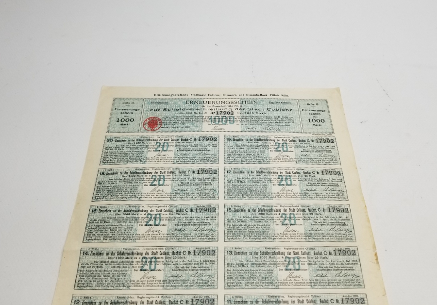 1930LARDAN ALMAN HİSSE SENEDİ