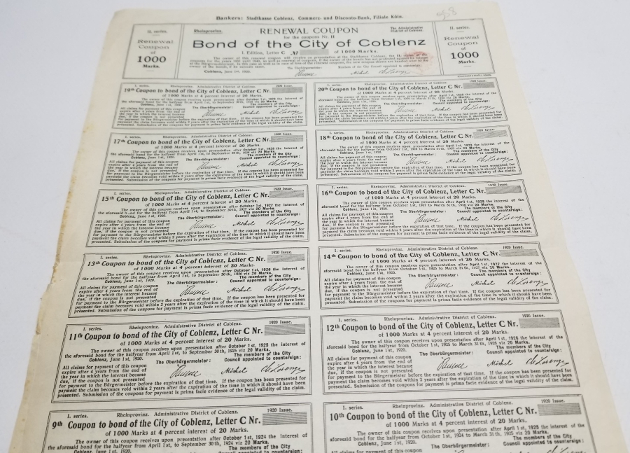 1930LARDAN ALMAN HİSSE SENEDİ