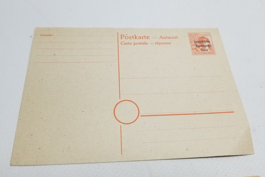 BİRİ ADOLF HİTLER PULLU İKİ ADET POSTA KARTI