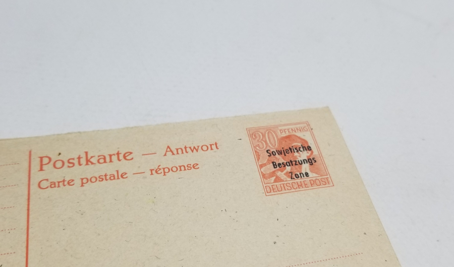 BİRİ ADOLF HİTLER PULLU İKİ ADET POSTA KARTI