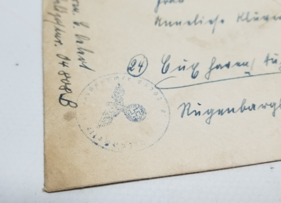 1944 TARİHLİ NAZİ DAMGALI MEKTUP