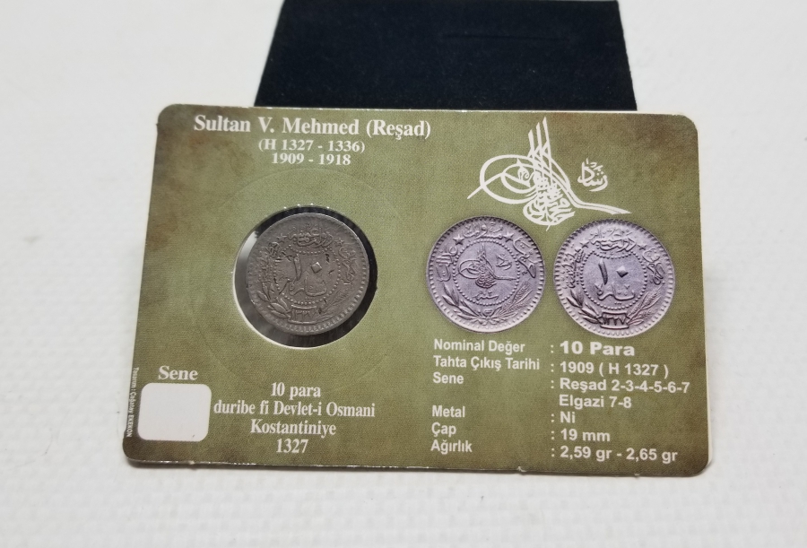 MEHMET REŞAT HAN DÖNEMİ KOLEKSİYONLUK NİKEL 10 PARA