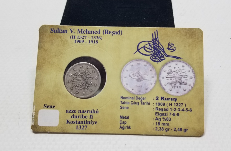 SULTAN MEHMET REŞAT HAN DÖNEMİ GÜMÜŞ 2 KURUŞ MECİDİYE