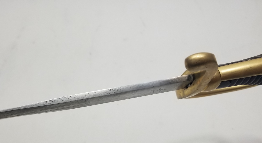 ÜZERİNDE SAHİBİNİN ADININ YAZILI OLDUĞU OSMANLI DÖNEMİ ALLAH BİZİMLE YAZILI TOPÇU SUBAY KILICI