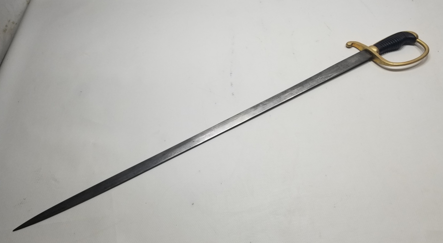 ÜZERİNDE SAHİBİNİN ADININ YAZILI OLDUĞU OSMANLI DÖNEMİ ALLAH BİZİMLE YAZILI TOPÇU SUBAY KILICI