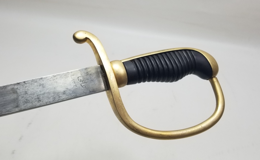 ÜZERİNDE SAHİBİNİN ADININ YAZILI OLDUĞU OSMANLI DÖNEMİ ALLAH BİZİMLE YAZILI TOPÇU SUBAY KILICI