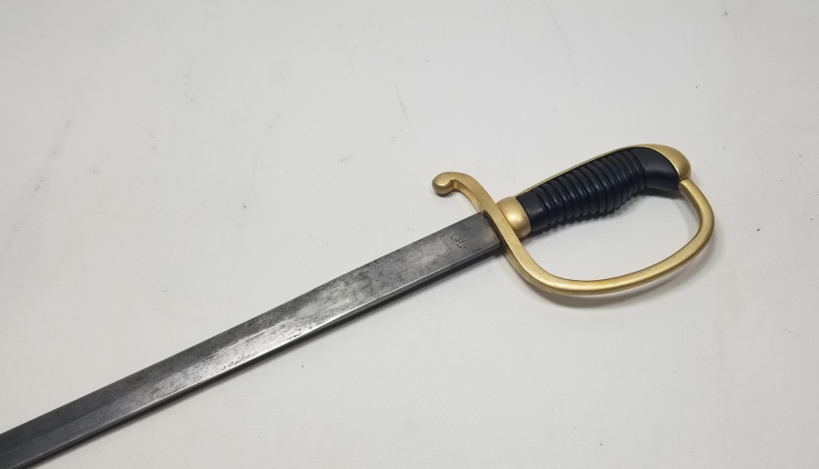 ÜZERİNDE SAHİBİNİN ADININ YAZILI OLDUĞU OSMANLI DÖNEMİ ALLAH BİZİMLE YAZILI TOPÇU SUBAY KILICI