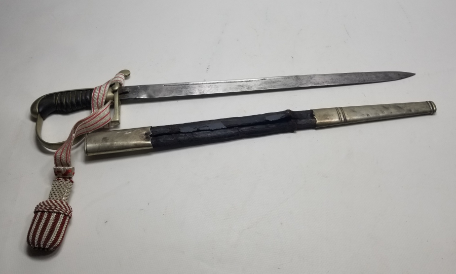 ORİJİNAL PÜSKÜLÜYLE ÇOK NADİR OSMANLI DÖNEMİ POLİS KILICI - OSMANLICA YAZILISI İLK KEZ GÖRÜLÜYOR