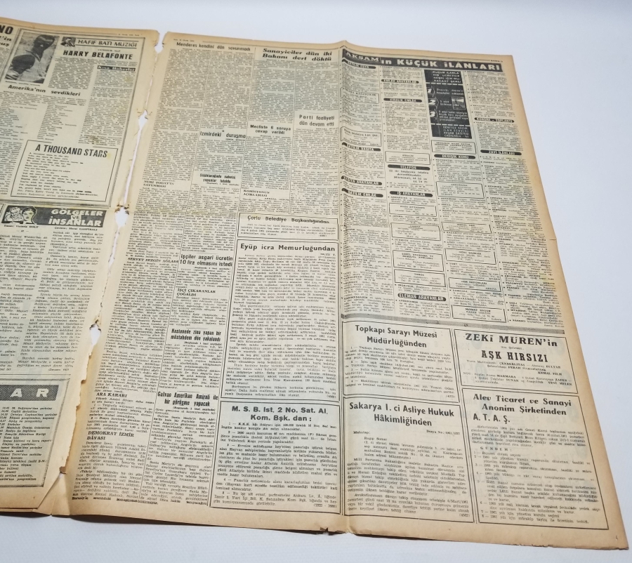 MENDERES'İN İDAMI KONULU 31 OCAK 1961 TARİHLİ AKŞAM GAZETESİ