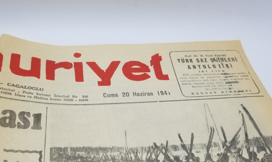 1940-1941 TARİHLİ İKİ ADET CUMHURİYET GAZETESİ