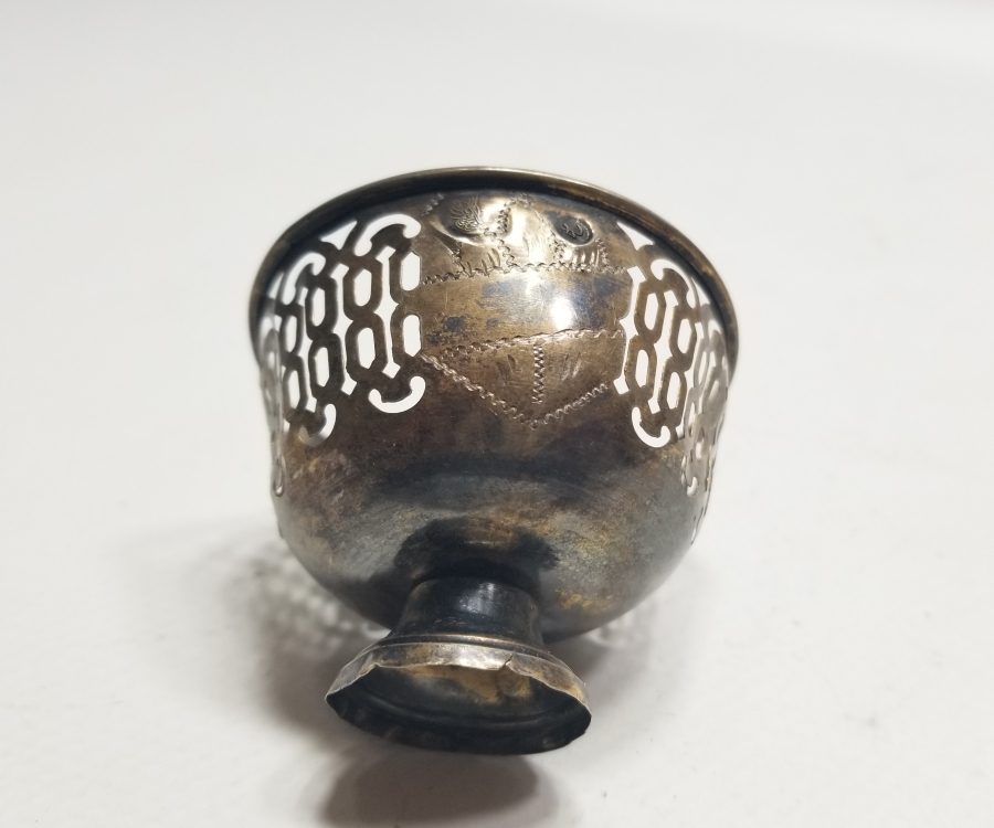 TESTERE VE KALEM İŞÇİLİKLİ OSMANLI DÖNEMİ GÜMÜŞ TUĞRALI FİNCAN ZARFI