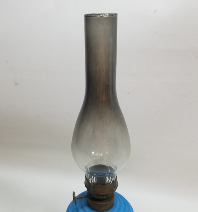 OSMANLI DÖNEMİ KABARTMA İŞÇİLİKLİ OPALİN GAZ LAMBASI