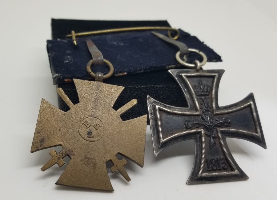 ALMAN DEMİR HAÇ VE ALMAN LİYAKAT MADALYALI NADİR ÇİFTLİ MADALYA