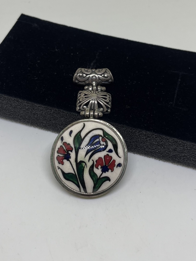 EL HAMRA MODEL KÜTAHYA İŞİ ÖZEL YAPIM ÇİNİLİ KOLYE UCU