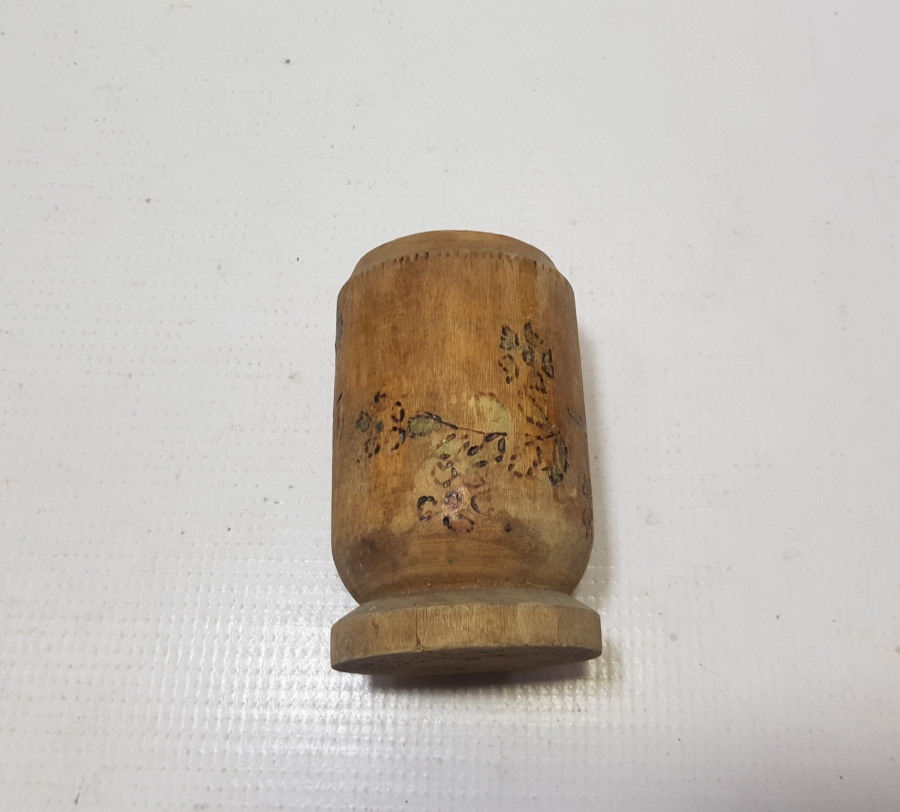 OSMANLI DÖNEMİ ÜZERİ İŞLEMELİ NADİR FORMDA AHŞAP HAVAN