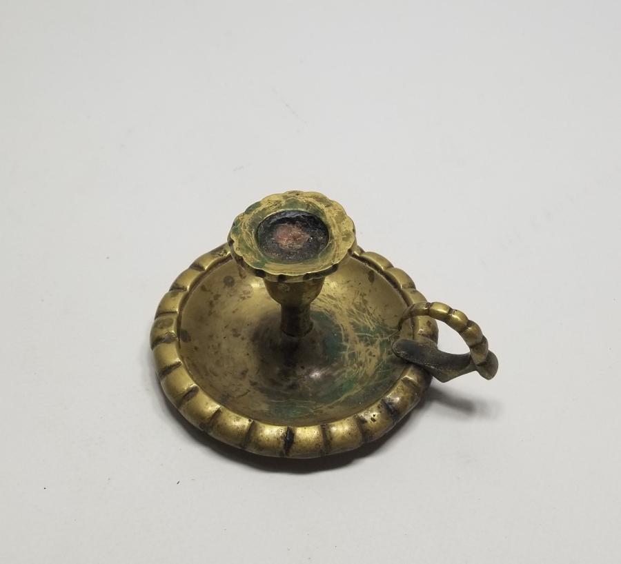 OSMANLI DÖNEMİ SÜLEYMANİYE YAPIMI KABARTMA İŞÇİLİKLİ EL MUMLUĞU