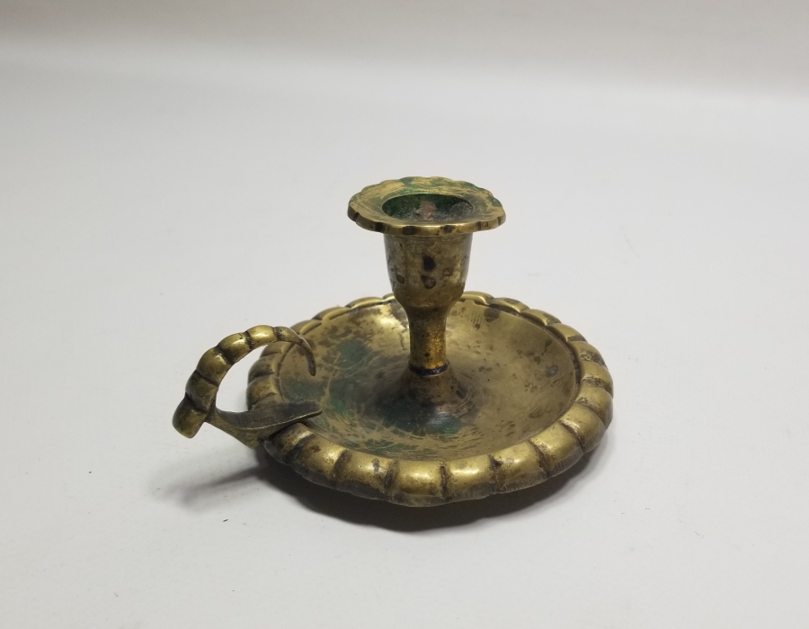 OSMANLI DÖNEMİ SÜLEYMANİYE YAPIMI KABARTMA İŞÇİLİKLİ EL MUMLUĞU