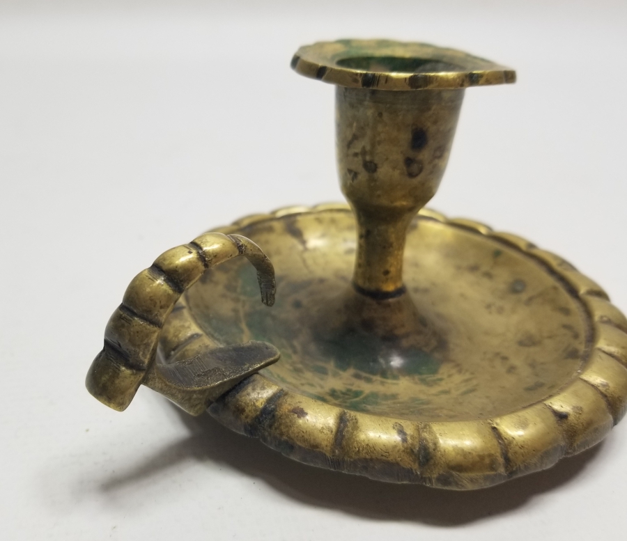 OSMANLI DÖNEMİ SÜLEYMANİYE YAPIMI KABARTMA İŞÇİLİKLİ EL MUMLUĞU