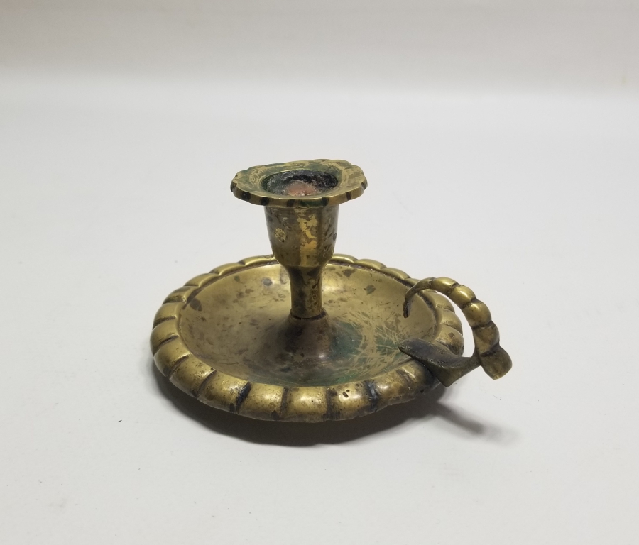 OSMANLI DÖNEMİ SÜLEYMANİYE YAPIMI KABARTMA İŞÇİLİKLİ EL MUMLUĞU