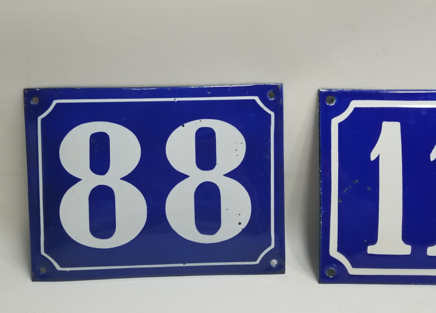 ANTİKA EMAYE KAPI NUMARALARI LOTU