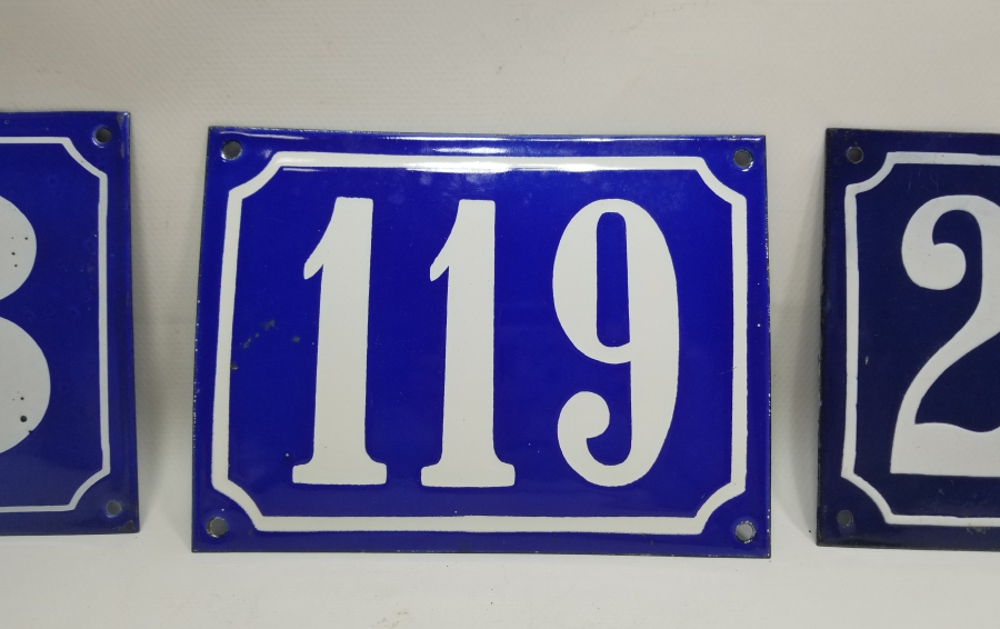 ANTİKA EMAYE KAPI NUMARALARI LOTU