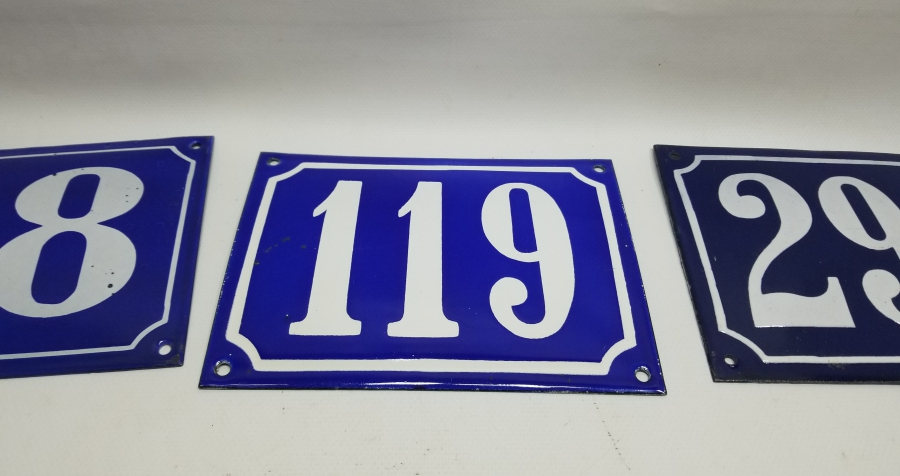 ANTİKA EMAYE KAPI NUMARALARI LOTU