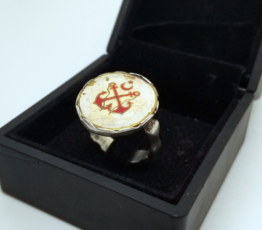 İÇİ OSMANLICA USTA DAMGALI ÖZEL YAPIM MİNELİ ŞİRKETİ HAYRİYE GÜMÜŞ YÜZÜK