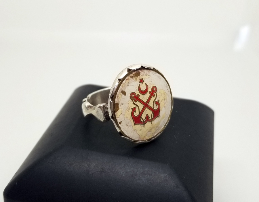 İÇİ OSMANLICA USTA DAMGALI ÖZEL YAPIM MİNELİ ŞİRKETİ HAYRİYE GÜMÜŞ YÜZÜK