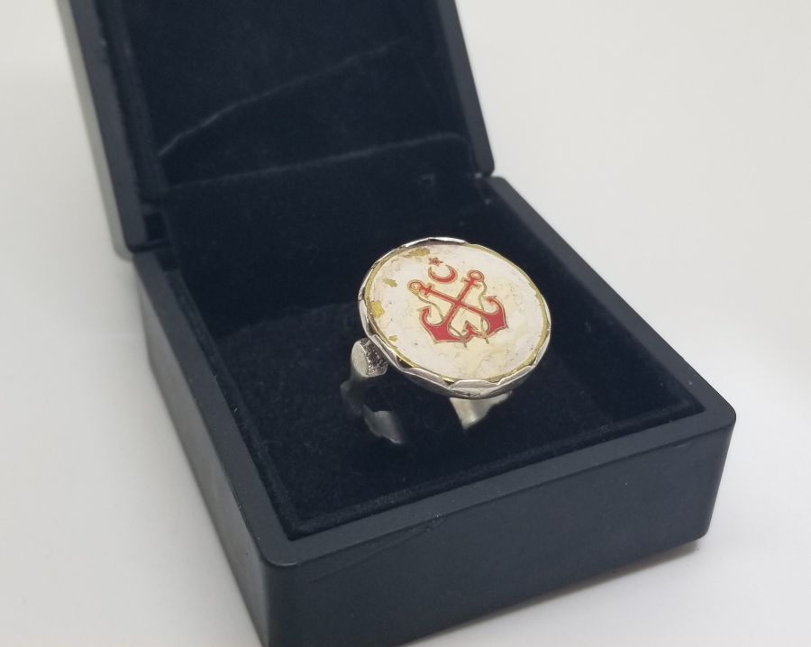 İÇİ OSMANLICA USTA DAMGALI ÖZEL YAPIM MİNELİ ŞİRKETİ HAYRİYE GÜMÜŞ YÜZÜK