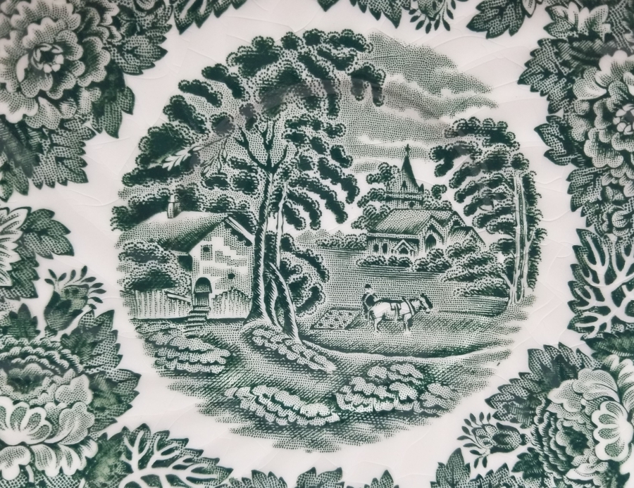 İNGİLİZ YAPIMI ANTİKA PORSELEN TABAK