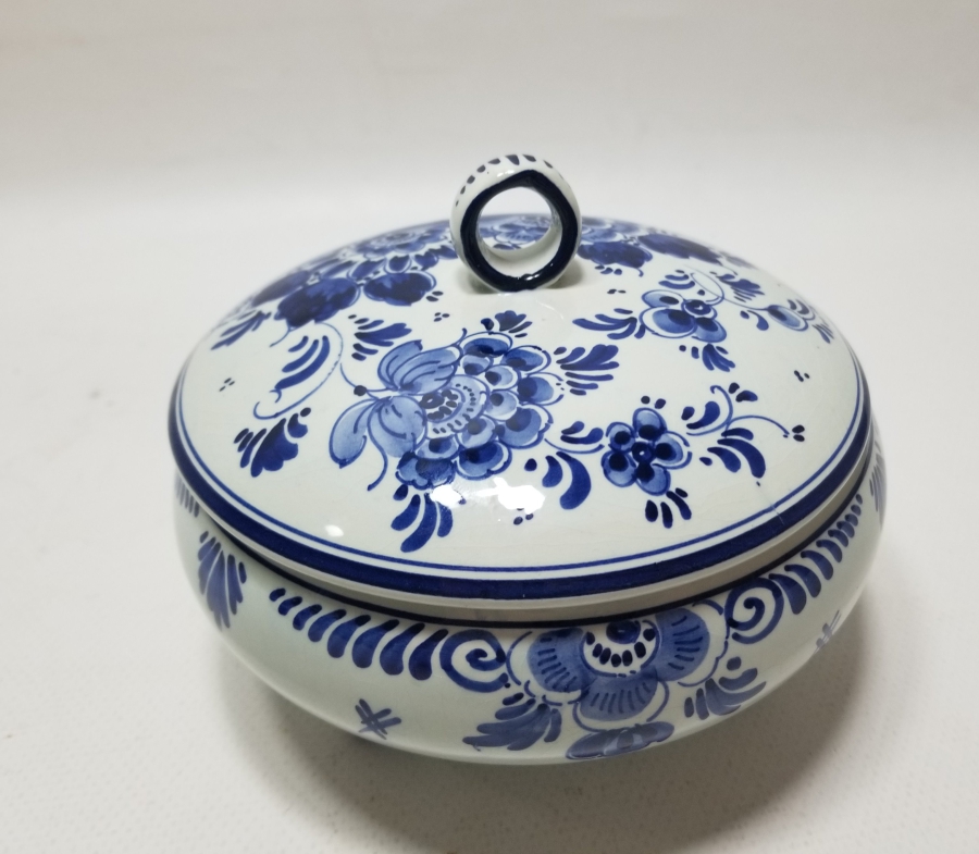 DELFT MARKA HOLLANDA YAPIMI ANTİKA PORSELEN ŞEKERLİK