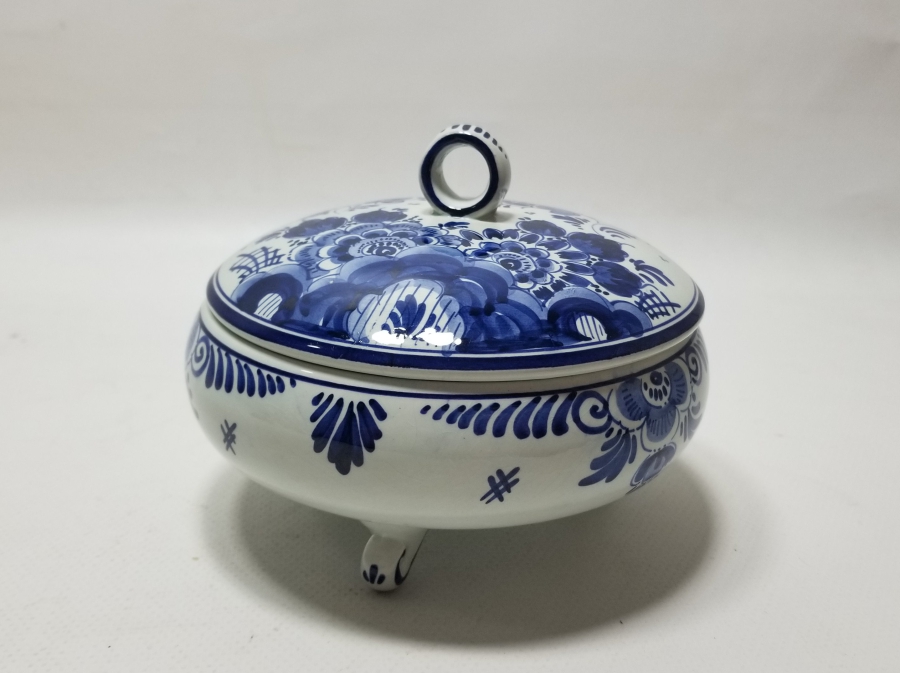 DELFT MARKA HOLLANDA YAPIMI ANTİKA PORSELEN ŞEKERLİK