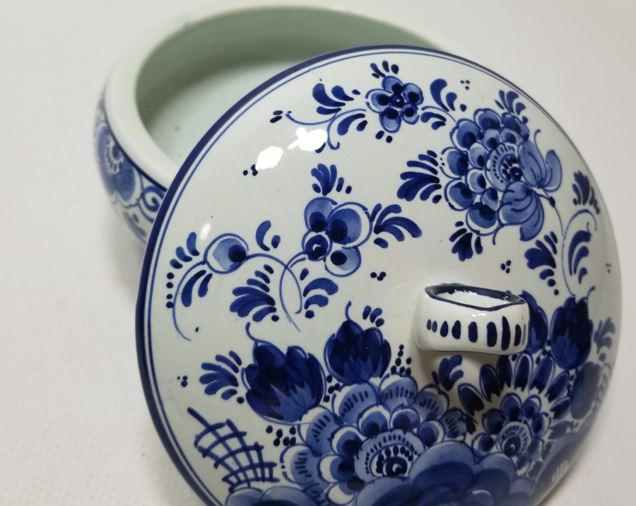 DELFT MARKA HOLLANDA YAPIMI ANTİKA PORSELEN ŞEKERLİK