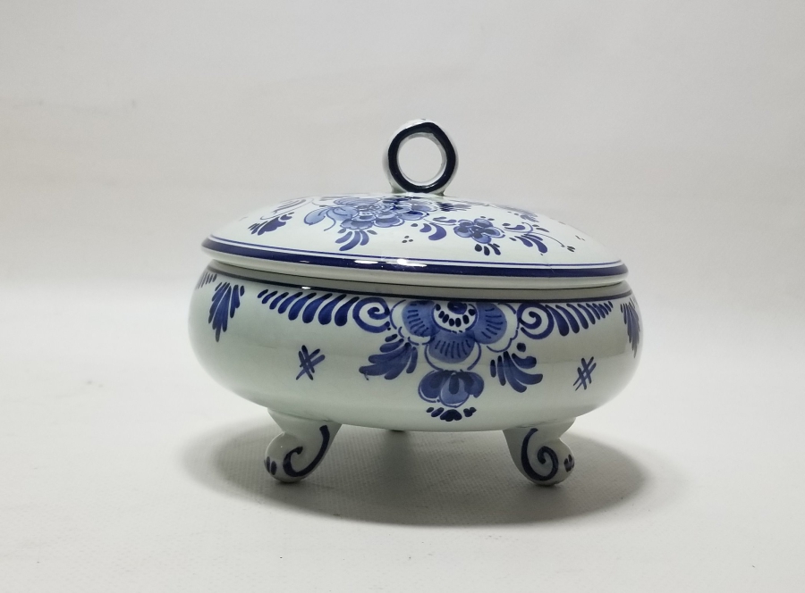 DELFT MARKA HOLLANDA YAPIMI ANTİKA PORSELEN ŞEKERLİK