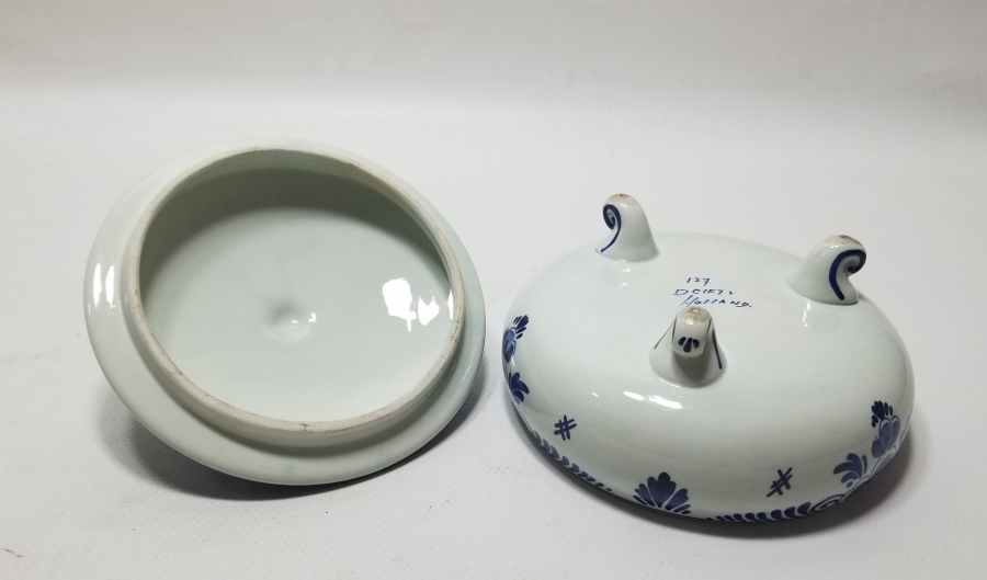 DELFT MARKA HOLLANDA YAPIMI ANTİKA PORSELEN ŞEKERLİK