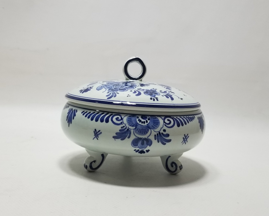 DELFT MARKA HOLLANDA YAPIMI ANTİKA PORSELEN ŞEKERLİK