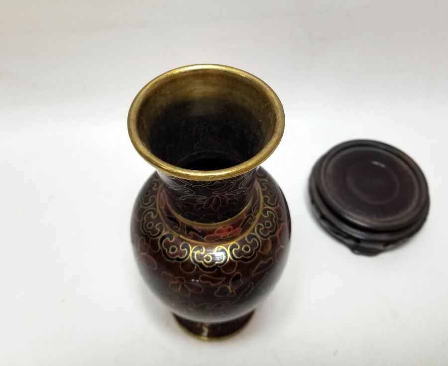 ORİJİNAL ALTLIĞIYLA ANTİKA MİNELİ VAZO