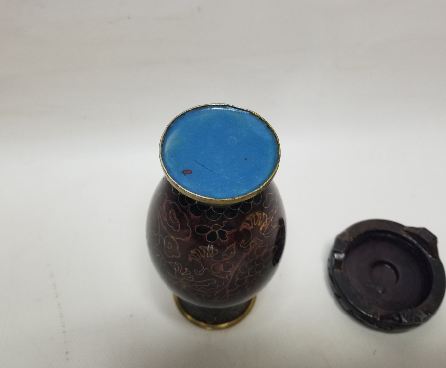 ORİJİNAL ALTLIĞIYLA ANTİKA MİNELİ VAZO