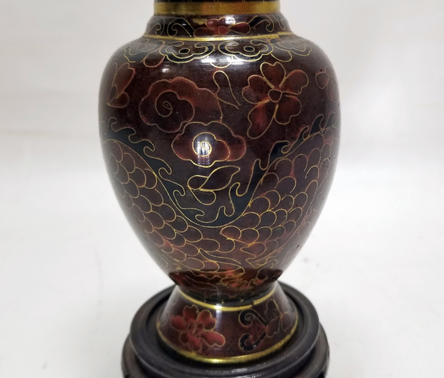 ORİJİNAL ALTLIĞIYLA ANTİKA MİNELİ VAZO