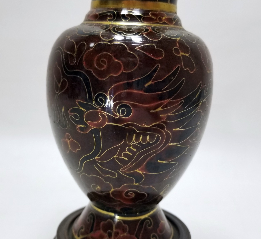 ORİJİNAL ALTLIĞIYLA ANTİKA MİNELİ VAZO