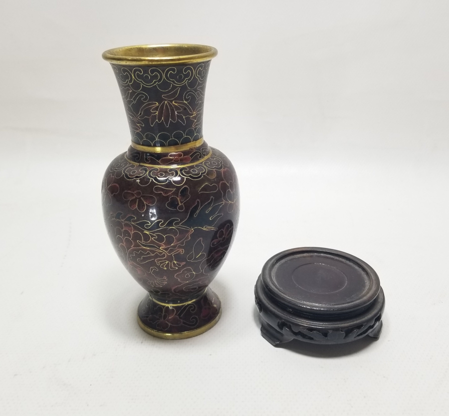 ORİJİNAL ALTLIĞIYLA ANTİKA MİNELİ VAZO