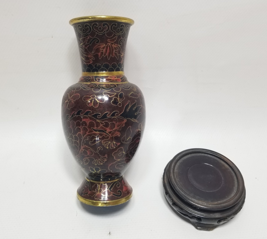 ORİJİNAL ALTLIĞIYLA ANTİKA MİNELİ VAZO