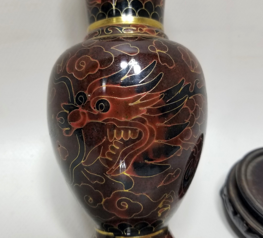 ORİJİNAL ALTLIĞIYLA ANTİKA MİNELİ VAZO