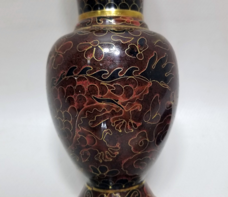 ORİJİNAL ALTLIĞIYLA ANTİKA MİNELİ VAZO