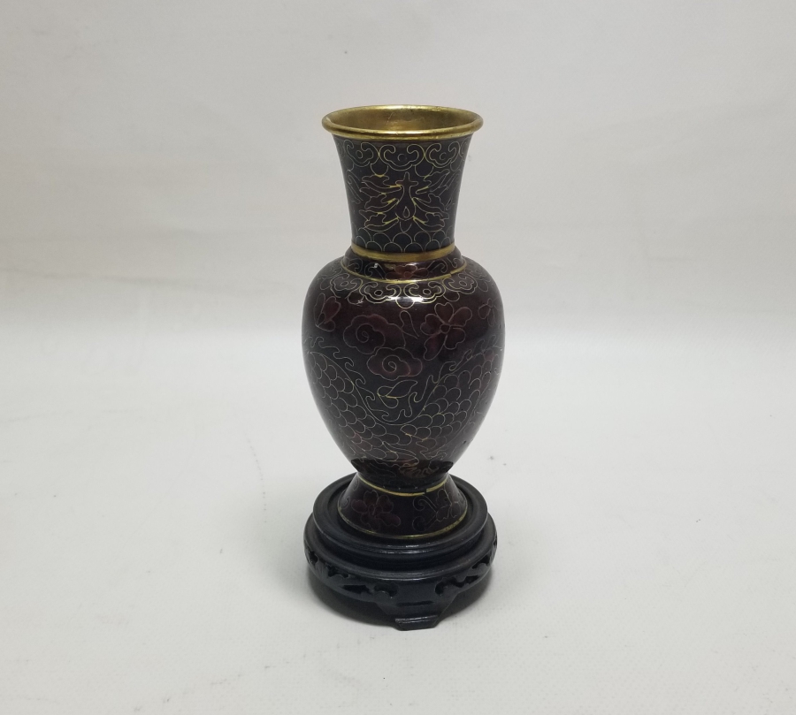 ORİJİNAL ALTLIĞIYLA ANTİKA MİNELİ VAZO