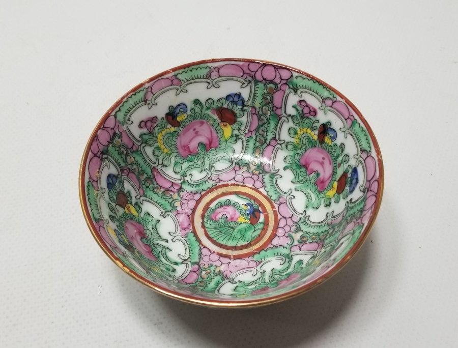 ALTI DAMGALI EL BOYAMA ANTİKA UZAKDOĞU KASE